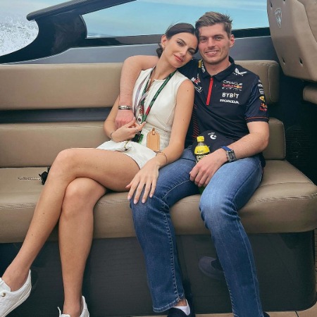 Kelly Piquet with her boyfriend Max Verstappen.
